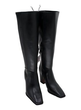 Franco Sarto Womens Jonie Knee High Block Heeled Boot Black Size 8.5M
